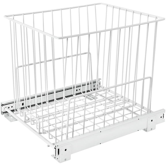Rev-A-Shelf HRV-1515 S Value Line 14-3/4"W Steel Wire Pull Out Laundry Clothes Hamper For