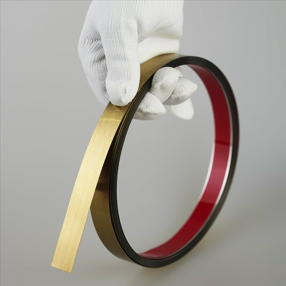 Gaahing Shiny Gold Peel and Stick Metal Trim, Flexible Stainless Steel Molding for Wall, Fireplace, Mirror Frame, Craft and Home Decoration,6m x 1.5cm