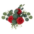thumbnail image 1 of yuksok Candle Garland Artificial Floral Wreaths for Dining Table Tabletop Cafe Red, 1 of 9