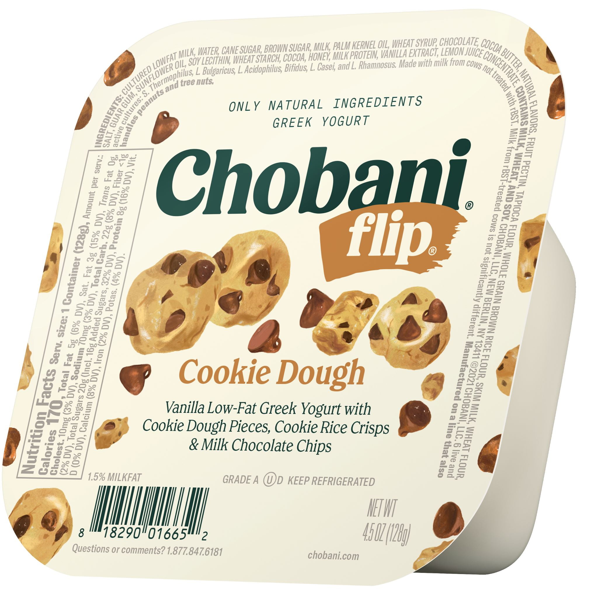 Chobani Low Fat Cookie Dough Greek Yogurt, 4.5 Oz