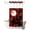 Red, Orange, Black, variant on No Hook Shower Curtain, Fall Red Maple Lveas Shower Curtains for Bathroom with See Through Top Window, Rustic Autumn Moonlight Botanical Waterproof & Washable Bath Curtain Stand Up Stall 36"x72"