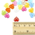 thumbnail image 2 of relayinert 100Pcs Child Buttons Resin Multi Color Heart 2 Holes Handmade Decoration for DIY Sewing Craft, 2 of 6