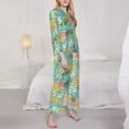 thumbnail image 3 of Honeii Cute Pineapples print Women's Pajama Sets Long Sleeve Button Down Sleepwear Nightwear Soft Pjs Lounge Sets-Small, 3 of 7
