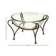 thumbnail image 6 of DecMode Traditional 9 X 20 Inch Clear Glass Round Bowl with Iron Scroll Stand, 6 of 6