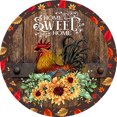 thumbnail image 1 of Chapa Metal Vintage Sweet Home Pintura Hierro Redonda Arte La Pared 30x30cm, 1 of 9