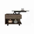 thumbnail image 3 of Luanda Lift Top Coffee Table with Casters and One Shelf - Dark Brown Elegance, 3 of 7