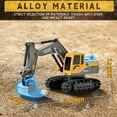 thumbnail image 3 of Construction Toys - Mini Remote Control Excavator, RC Construction Vehicles Toys with Metal Shovel, Lights, and 2 Rechargeable Batteries, Best Gift for Kids, 3 of 7