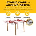thumbnail image 4 of Valentine's Day Table Cloths for 4 Foot Rectangle Tables, Simple Romantic Gnomes Red Love Heart Patio Waterproof Elastic Fitted Tablecloths, Washable Rectangular Table Cover for Camping, 4 of 8