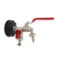 thumbnail image 2 of Xinyolin Brass 2 Valves Tap Faucet Adapter Home Garden Hose Connector for IBC Water Tank, 2 of 7