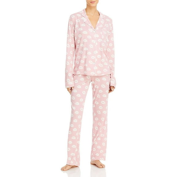 Aqua Womens Sleepwear Nightwear Two-Piece Pajamas