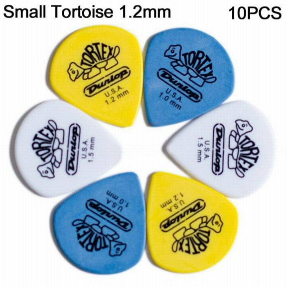 10Pcs ABS Material Anti-slip Style 0.5mm/0.6mm/0.73mm/0.88mm/1.0mm/1.14mm Music Picks Triangle Picks Guitar Picks Guitar Accessories 1.2MM SMALL TORTOISE