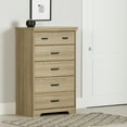 thumbnail image 1 of South Shore Versa 5-Drawer Chest for Adult, in Natural Ash, 1 of 13