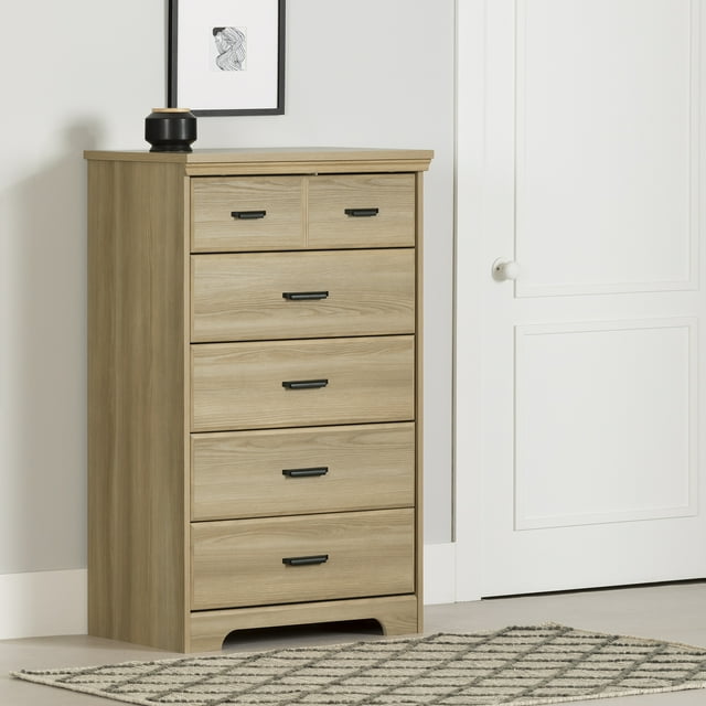 South Shore Versa 5-Drawer Chest for Adult, in Natural Ash