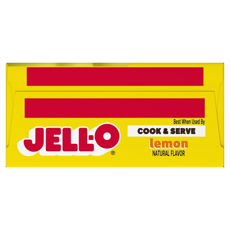 Jell-O, Cook & Serve Lemon Pudding Mix, 2.9 oz Box, Pack of 4
