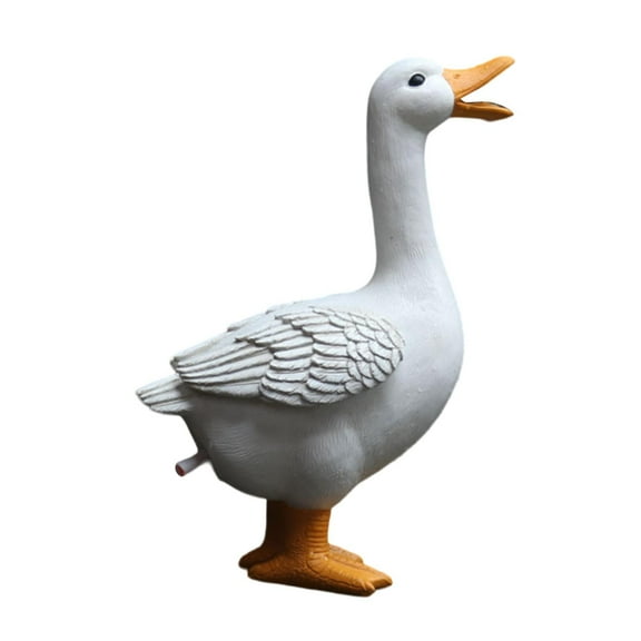 flameer Resin Duck Statue Outdoor Statue Duck Garden Decoration for Patio Lawn Fence