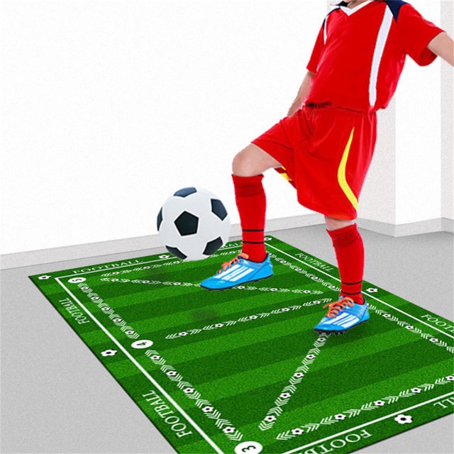 Ctnporpo Football Footstep Training Non Slip Mat Home Mud Sports Footstep Carpet Indoor Soundproofing Fitness Mat Area Rug