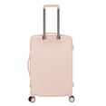 thumbnail image 3 of Beautiful 24-inch Checked Expandable Hardside Upright Luggage by Drew Barrymore, Rose Pink, 3 of 20