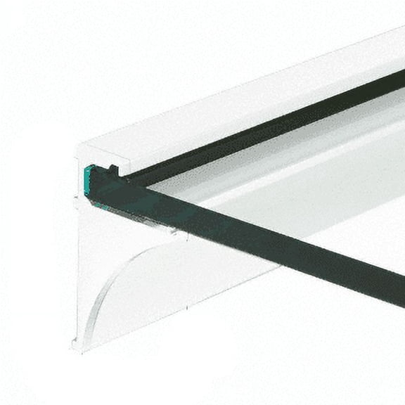 CRL SE3818W White 18" Aluminum Shelf Kit for 3/8" Glass