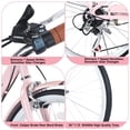 thumbnail image 3 of iYofe 26 inch Womens Bike, 7 Speed Hybrid Bike for Adult Teen w/ Basket and Backseat, Beach Cruiser Bike, City Comfort Commuter Bicycle for Ladies, V Brakes, 85% Assembled, Pink, 3 of 5