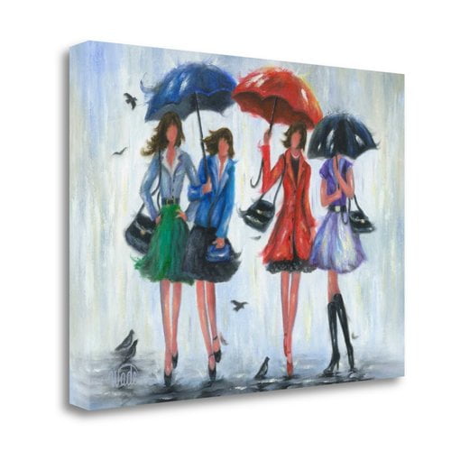 Tangletown Fine Art 'Four Rain Girls' Print on Canvas