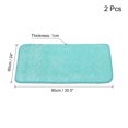 thumbnail image 2 of Memoria Espuma Baño Alfombra 2uds, 24" x 35.5" Coral Vellón Baño Ducha Alfombra Antideslizantes Lavables Alfombras para Cocina Baño Pisos - Cielo Azul, 2 of 5