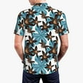 thumbnail image 4 of Balery Lilies Flowers Printed Men’s Short Sleeve Polo Shirt, Midweight Men's Shirt,Golf Polo shirts -4X-Large, 4 of 9