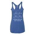 thumbnail image 2 of Half Hood Half Holy Pray With Me Tri-Blend Racerback Tank Top, Vintage Royal, Small, 2 of 3