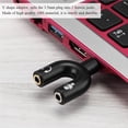 thumbnail image 3 of Adaptador De Auriculares De Audio Estéreo De 3,5 Mm Divisor De Conector De Auriculares 1 Macho A 2 Auriculares Hembra Con Micrófono Separado Para Tabletas De Pc Con Teléfono Inteligente Sweethay EL013097-00, 3 of 6