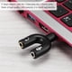 thumbnail image 3 of Adaptador De Auriculares De Audio Estéreo De 3,5 Mm Divisor De Conector De Auriculares 1 Macho A 2 Auriculares Hembra Con Micrófono Separado Para Tabletas De Pc Con Teléfono Inteligente Monstrate EL013097-00, 3 of 6