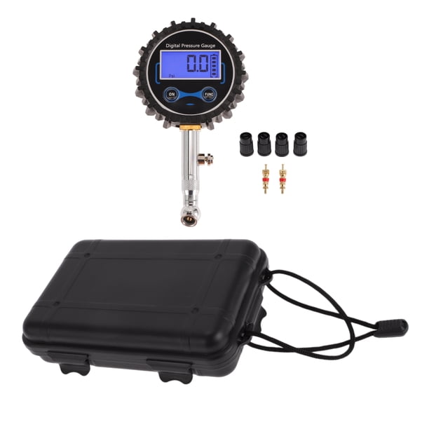 Conjunto único de Bargains 1 medidor digital de presión de neumáticos universal con tapa de neumático 0-200PSI para automóviles