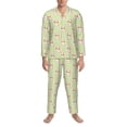 thumbnail image 3 of Balery Rabbit With Tie Pijama para Hombre de Dos Piezas con Manga Larga, Conjunto de Dormir y Descanso Suave con Bolsillos-Small, 3 of 7