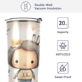 thumbnail image 4 of SKYSONIC Cute Child Tumbler Stainless Steel Double Wall Vacuum Reusable Insulated Mug with Straw and Built-in Coaste for Cold and Hot Beverages, 12oz, 4 of 7