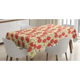 thumbnail image 1 of Vegan Tablecloth, Pattern with Pomegranate Fruit and Seeds Antioxidant Ripe Food, Rectangular Table Cover for Dining Room Kitchen, 60 X 84 Inches, Cream Dark Coral and Dark Pink, by Ambesonne, 1 of 3