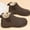 Brown, variant on Women's warm cotton shoes - Artificial short plush Slip-On shoes for Everyday Wear