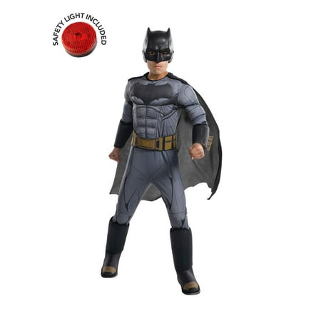 Justice League Batman Deluxe Costume Kit With Safety Light - Kids M