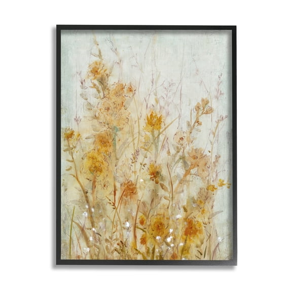 Stupell Industries Abstract Wildflowers Blooming Botanical & Floral Painting Black Framed Art Print Wall Art