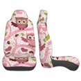 thumbnail image 2 of LAKIMCT Pink Owl Tree Car Seat Covers Vehicle Front Seat Covers Universal Fit Seat Protector, 2 of 9