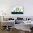 thumbnail image 2 of ARTCANVAS The Ship Young America at Sea 1915 Canvas Art Print by Antonio Jacobsen - Size: 40" x 26" (0.75" Deep), 2 of 9