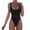 Black, variant on LYXSSBYX One Piece Swimsuit Women Women Swimwear Bikini Piece Push-Up Padded Bathing Backless Beachwear