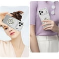 thumbnail image 3 of Compatible with iPhone 17 Pro Max Magnetic Glitter Case Compatible with Magsafe Luxury Bling Rhinestone Case with Logo View Plating Sparkle Diamond Camera Lens Protection for Women Girls, 3 of 6