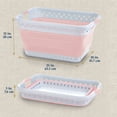 thumbnail image 7 of Blue Door Collapsible Laundry Basket Portable Pop Up Plastic Laundry Hamper with Dual Grip, 10.5-Gallon Pink 2pk, 7 of 7