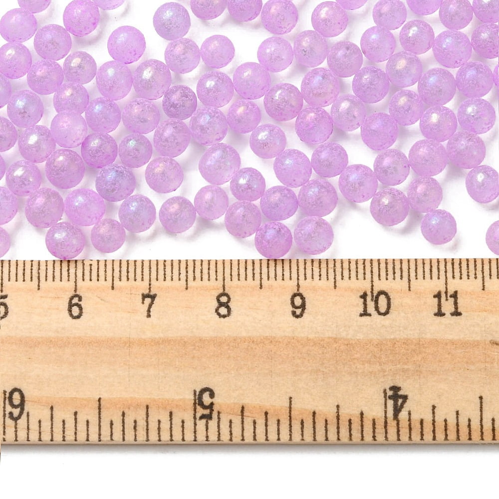 Luminous Glow in the Dark Transparent Glass Round Beads No Hole/Undrilled Violet 5mm about 2800Pcs/bag