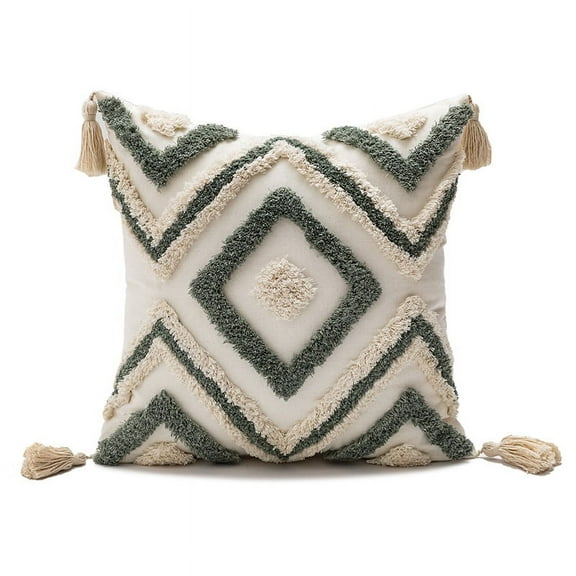ERDOUY Throw Pillow Cover 18x18 Decorative Cushion Case Farmhouse Pillowcase Modern Pillow Covers for Sofa,Couch, Living Room, Green