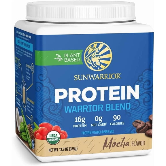 Sunwarrior Warrior Blend Mocha Vegan Protein Powder 15 Servings