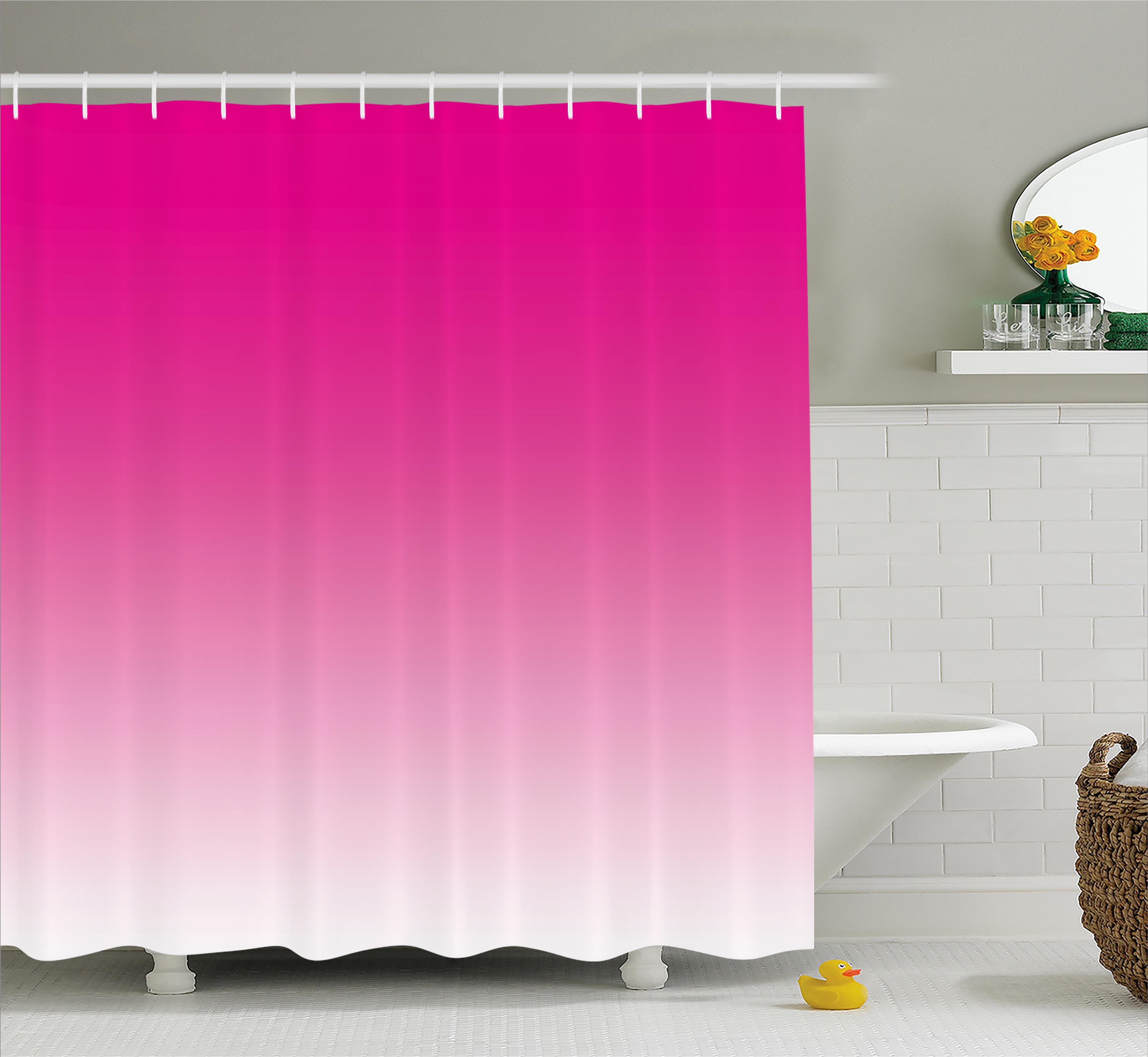 Ombre Shower Curtain, Hot Pink Candy and Cream Girly Elements Inspired