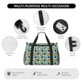 thumbnail image 4 of Easygdp Cute French Bulldog Bolsa de Gimnasio, Bolsa de Viaje Duffel, Bolsa de Fin de Semana con Compartimentos, Bolsa de Mano para Noche, 4 of 7