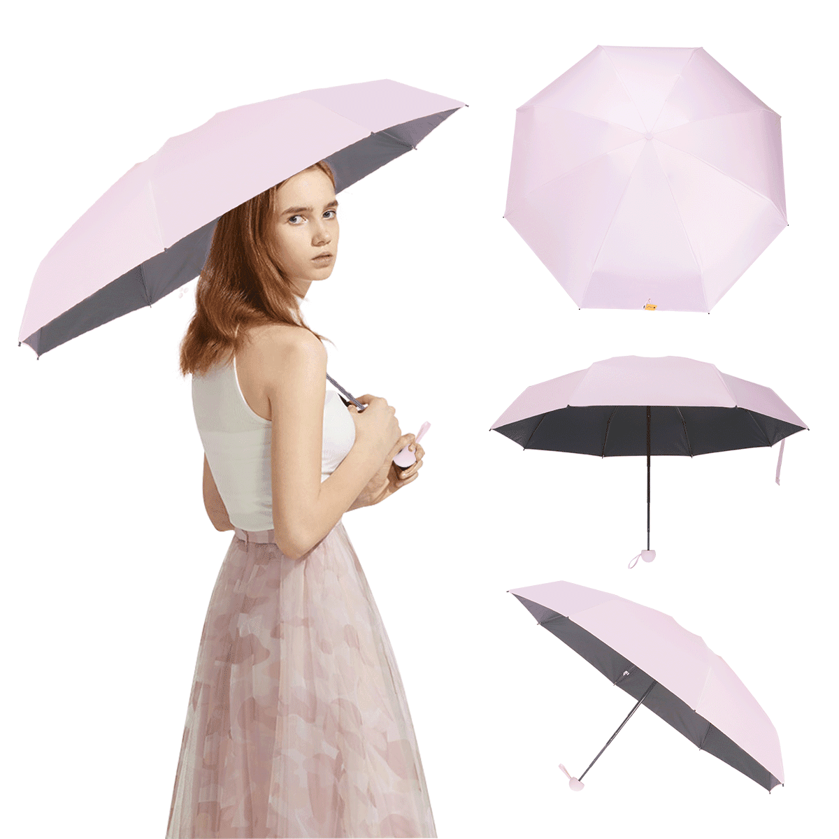 Sun /& Rain Umbrellas Compact Portable for Women Men Multiple Colors TIME LOVER Mini Windproof Folding Travel Umbrella