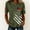 Army Green, variant on America 250 Merchandise Tops For Women Casual Printed T-Shirt Round Neck Short Sleeve Shirt Army Green XXL