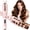 Pink, variant on Moremore 1.10 in Automatic Curling Iron, Electric Curling Wand, Anti-Tangle Rotating Ceramic Hair Curler, Negative Ionic, Pink
