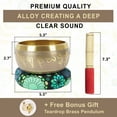 thumbnail image 3 of IBA Indianbeautifulart Tibetan Singing Bowl Musical Instrument For Meditation W/ Stick & Cushion Handcrafted In Nepal Bowl For Relaxation, Yoga & Spiritual Healing, 3 of 7